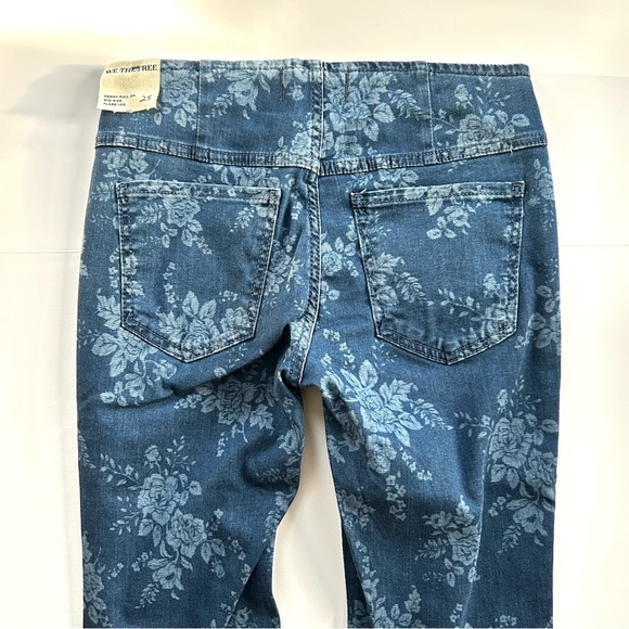 🍂NWT Free People Penny Pull-On Indigo Combo Romantic Blue Flare Jeans XS/0 - Picture 6 of 16